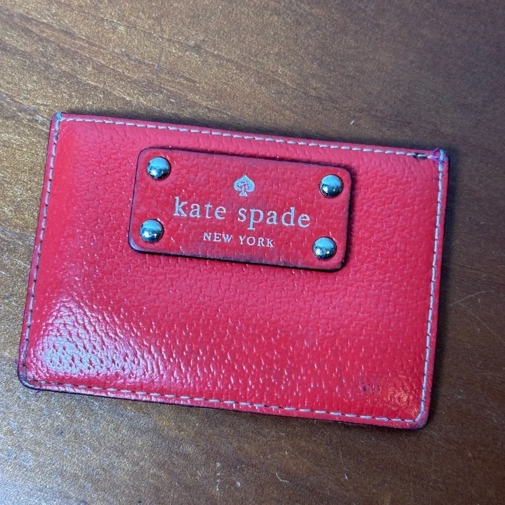 Kate Spade New York Wellesley Graham Leather Credit Card Case, Empire Red